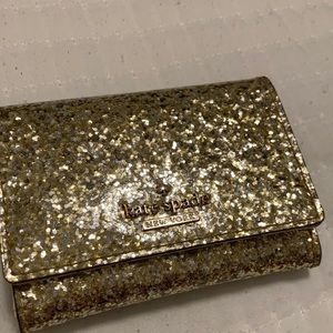 Gold glitter Kate spade ♠️ wallet